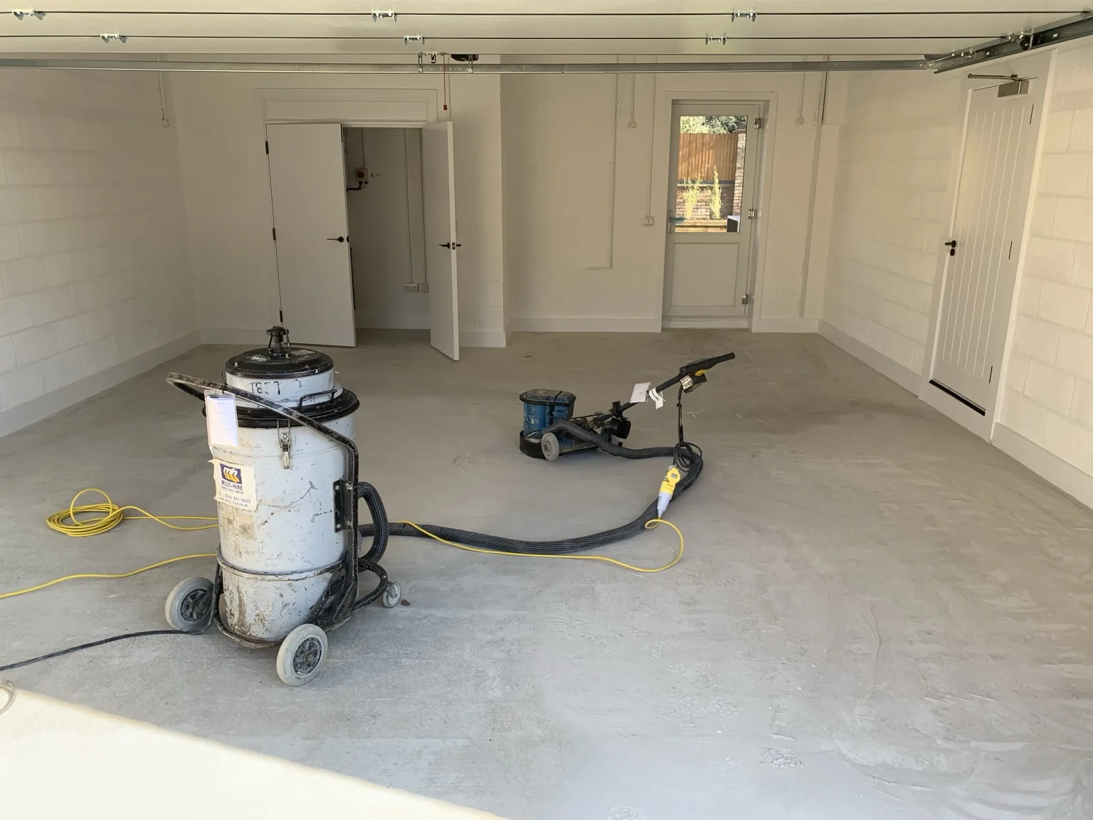 Floor preparation equipment on site