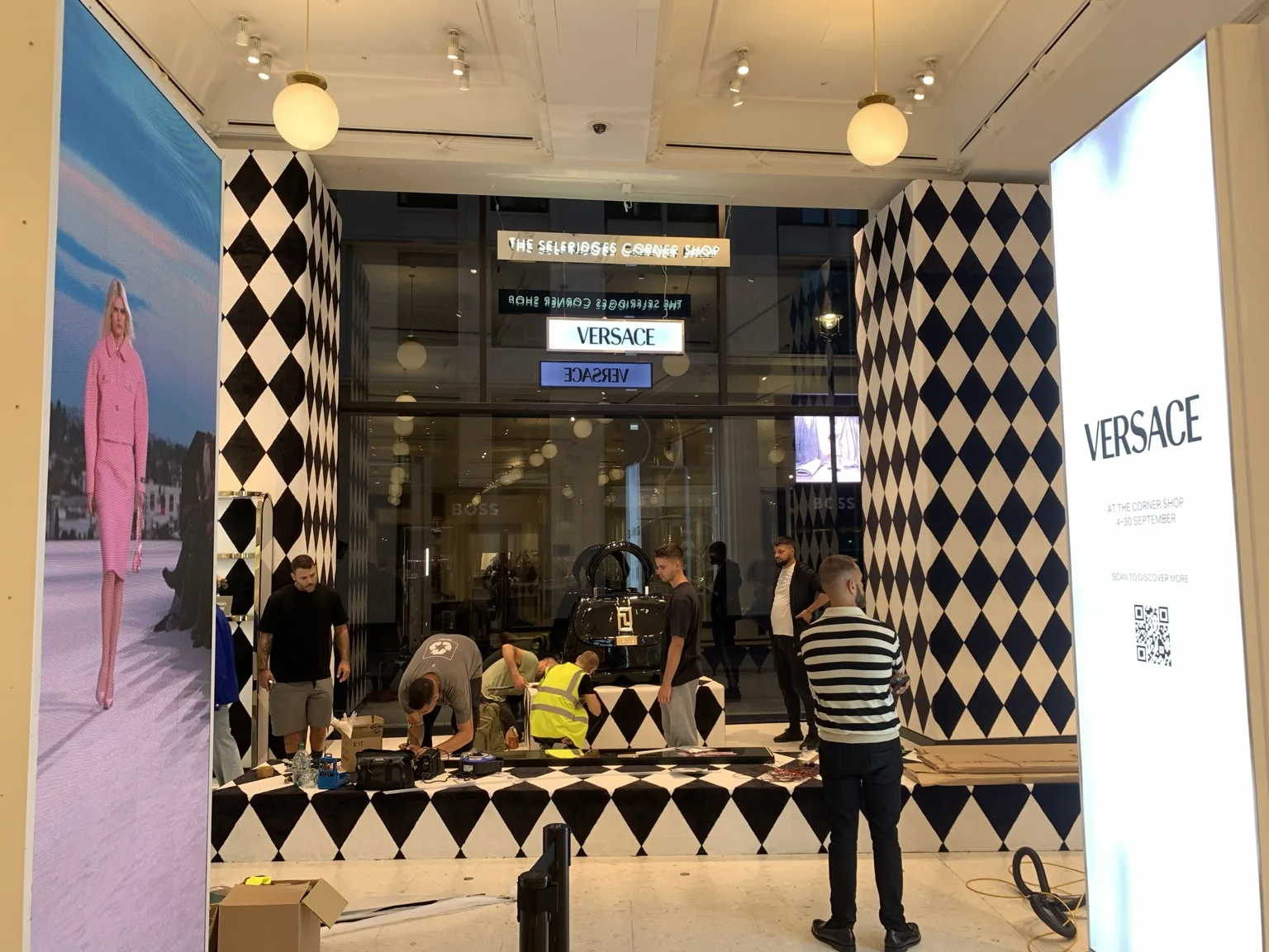 Versace installation at Selfridges