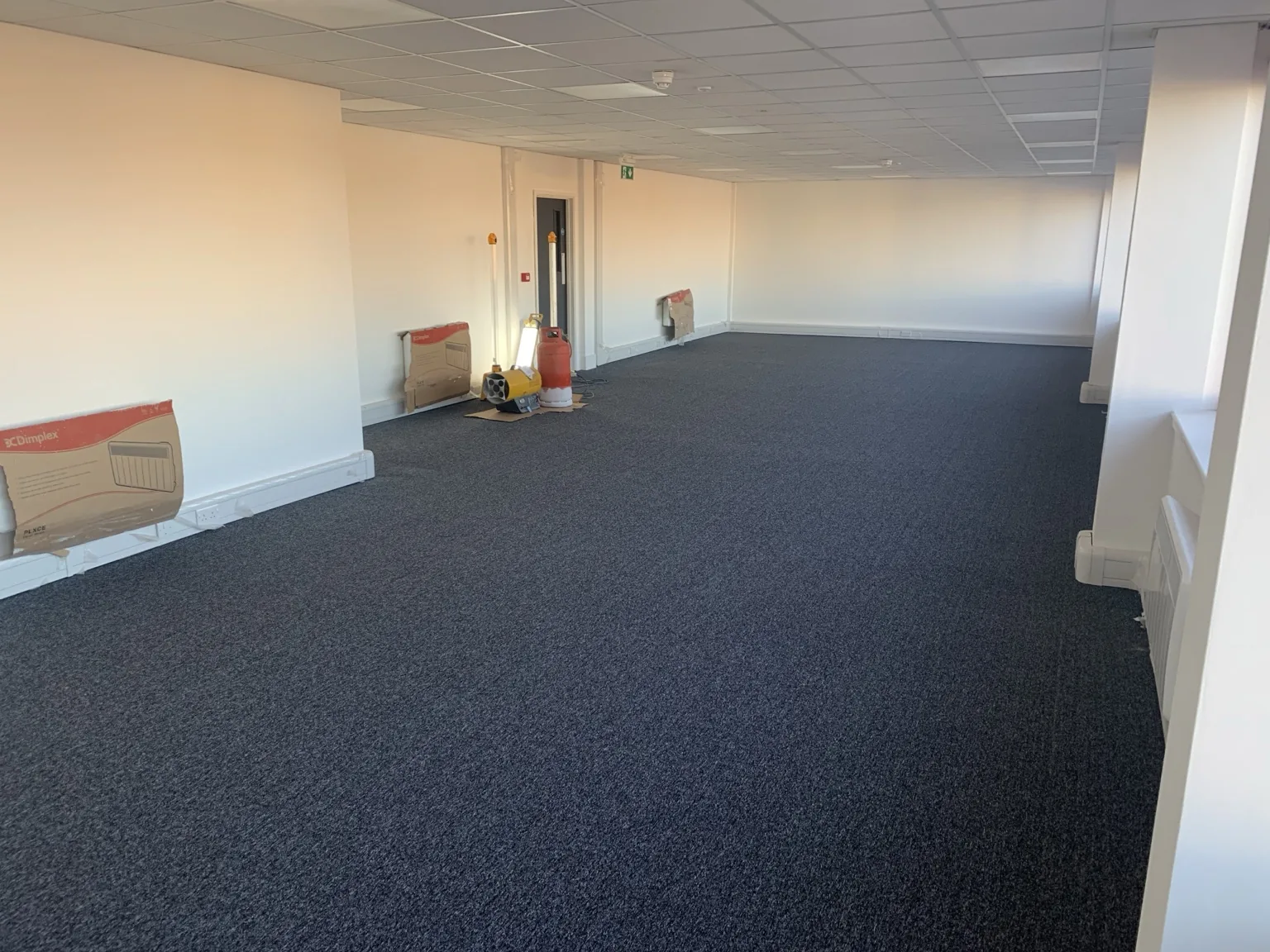 Completed warehouse Cat A flooring at Southall